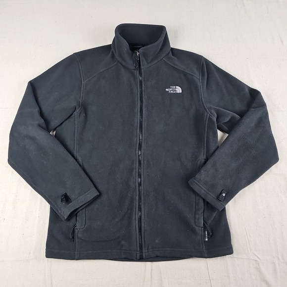 The North Face Full Zip Black Jacket Fleece Men's Size Medium Flashdry Mock Neck - Picture 1 of 7